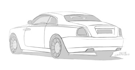 Rolls Royce Wraith чертеж