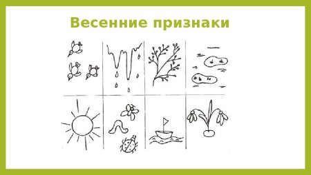 Признаки весны для дошкольников