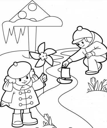 Весенние раскраски для детей 4-5 лет