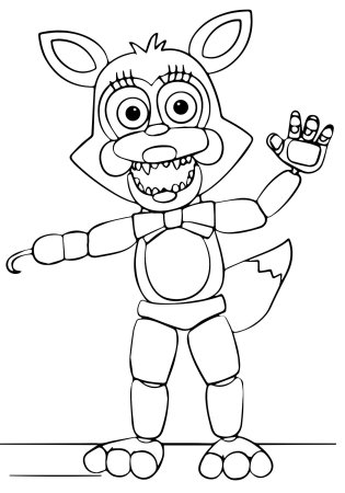 Раскраски ФНАФ фантайм Фредди