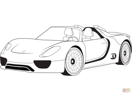 Раскраска Порше 918