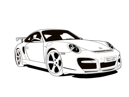 Раскраски Porsche 911 gt3 RS