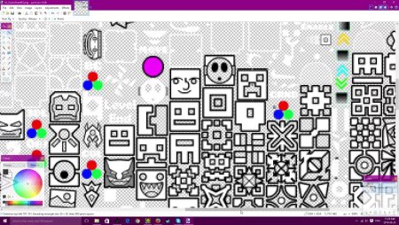 Раскраски Geometry Dash игра