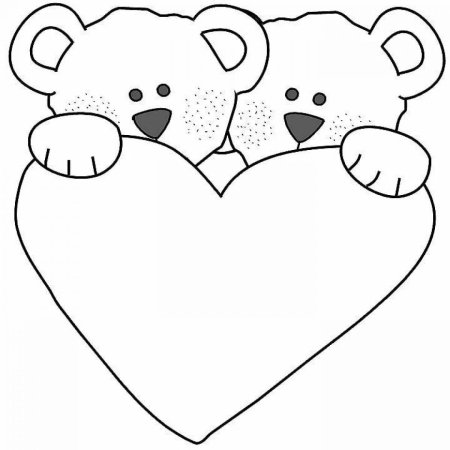 Сердечко раскраска для детей