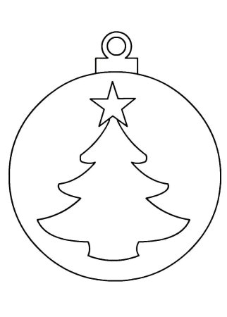 Новогодний шар раскраска