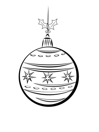Новогодние шары раскраска