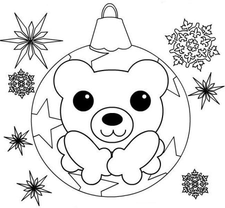 Раскраска новогодние игрушки