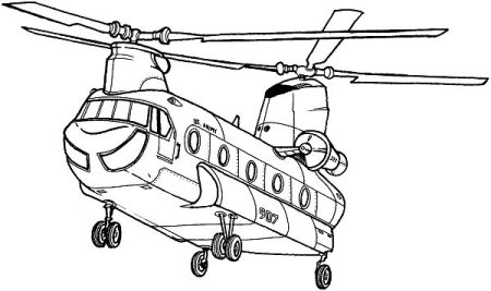 Раскраска. Военные вертолеты