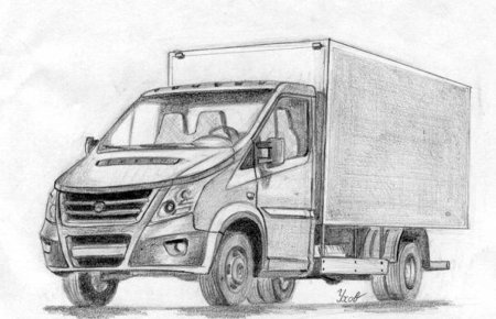 Газель карандашом сбоку