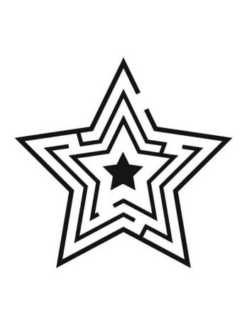 Раскраска звезда пятиконечная