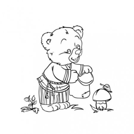 Медведь сказочный раскраска