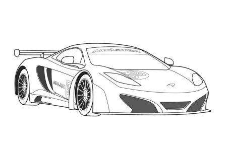 Раскраска Макларен p1