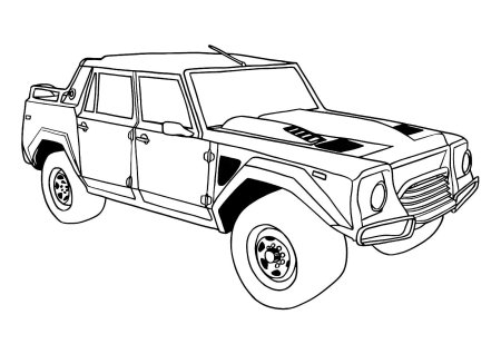 Lamborghini lm002 раскраска
