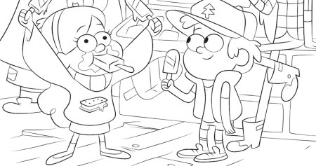 Раскраски для девочек Гравити Фолз