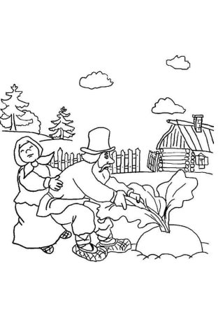 Раскраска. Репка