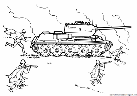 Раскраска танк т 34