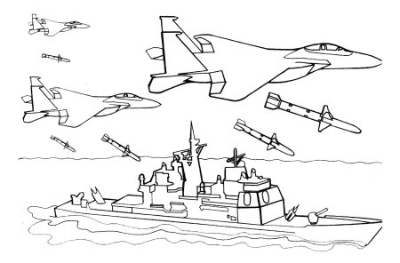 Раскраска «Военная техника»