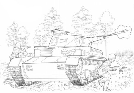 Раскраска: военные