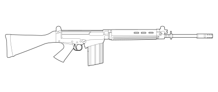 Чертёж автомата FN fal