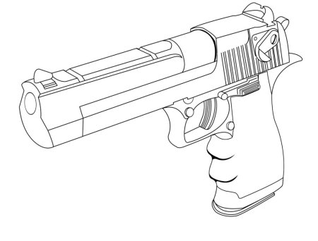 Чертёж пистолета Desert Eagle