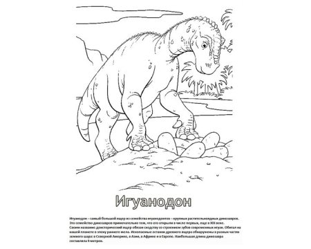 Раскраски динозавры игуанодо