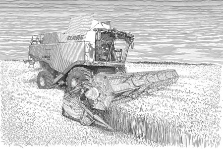 Раскраска комбайн CLAAS