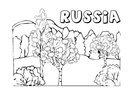 День России раскраска