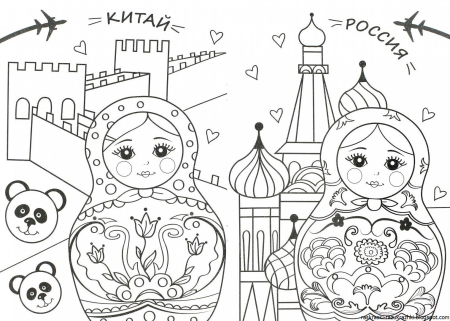 Раскраска Матрешка