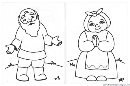Раскраска сказки Курочка Ряба для детей 2-3 лет
