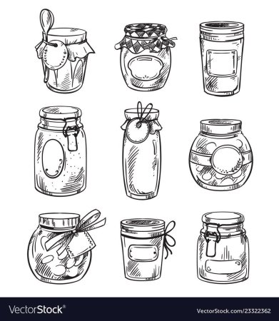 Банка варенья раскраска