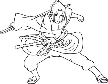 Naruto раскраски Наруто Саске