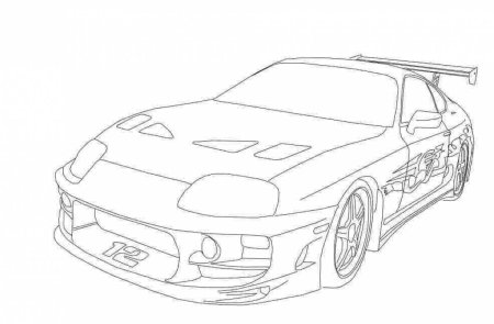 Раскраска Toyota Supra a80