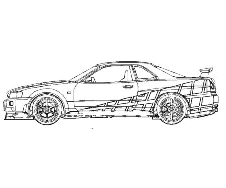 Nissan Skyline r34 эскизы
