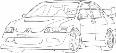 Mitsubishi Lancer Evolution 9 карандашом