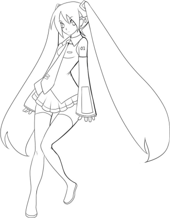 Line Art Хатсуне Мику
