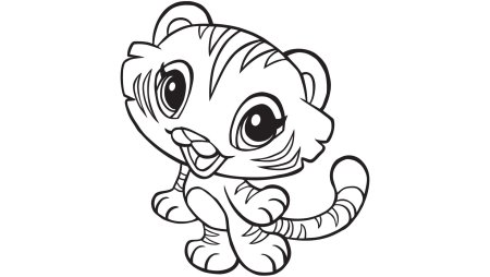 Раскраска Тигренок
