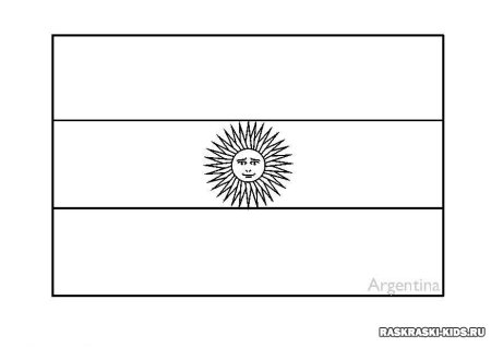 Аргентина флаг раскрасить