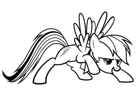 My little Pony раскраска Радуга Дэш