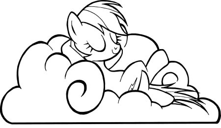 My little Pony раскраска Радуга Дэш