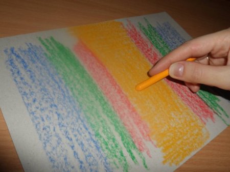 Рисование восковыми мелками для детей
