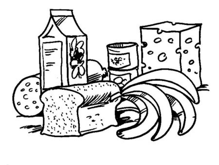 Раскраска продукты питания