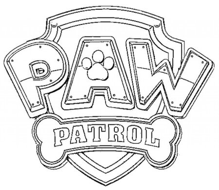 Знак Щенячьего патруля раскраски