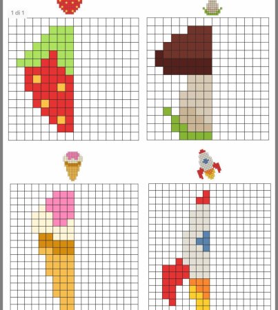 Картинки раскраски пиксели (52 фото)