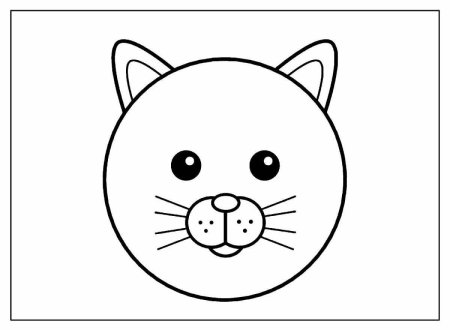 Мордочка кота раскраска