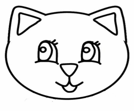 Лицо кота раскраска