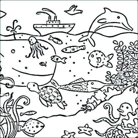 Морское дно раскраска