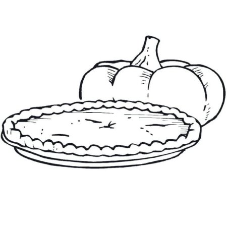Тыквенный пирог раскраска