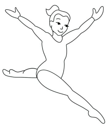 Раскраска гимнастка
