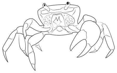 Краб раскраска
