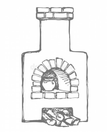 Печь рисунок